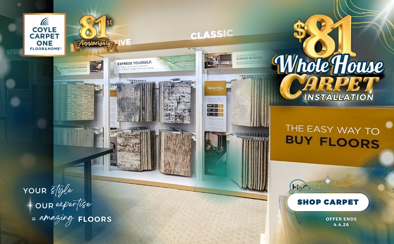 $81 whole house carpet installation sale event