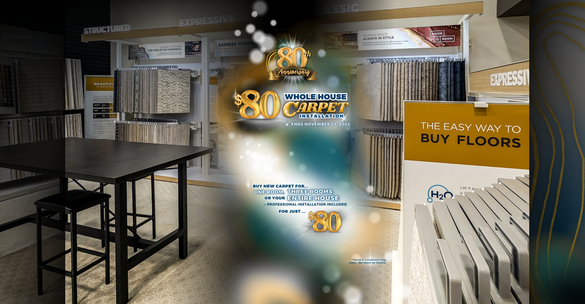 $80 carpet install it at Coyle Carpet One, Madison, WI